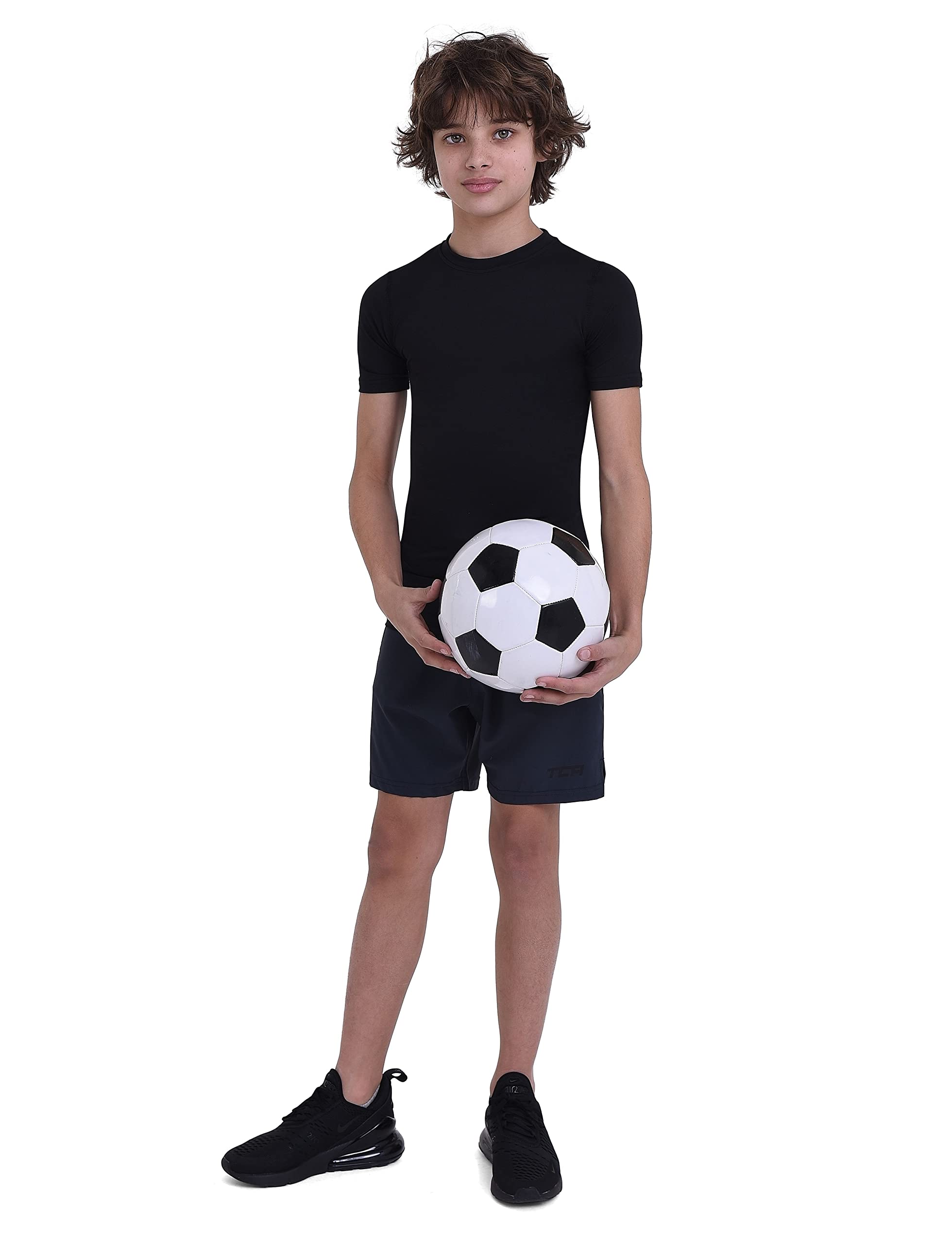 Homme T-Shirt de Compression Base Layer Thermique de Sport à Manches Courtes