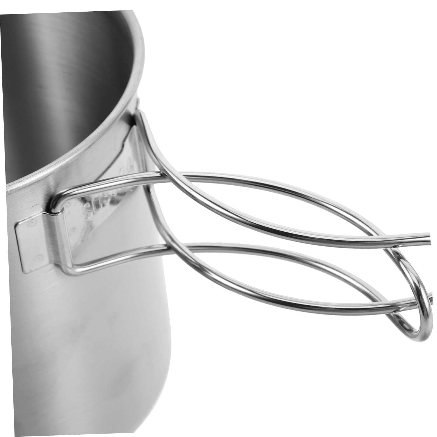 BESPORTBLE Bicchieri Pieghevoli da Viaggio 2 Pezzi in Acciaio Inox Argento | Tazze da Freddo Leggere e Impilabili, Tazze Rotonde con Manico Pieghevole per Picnic e Campeggio
