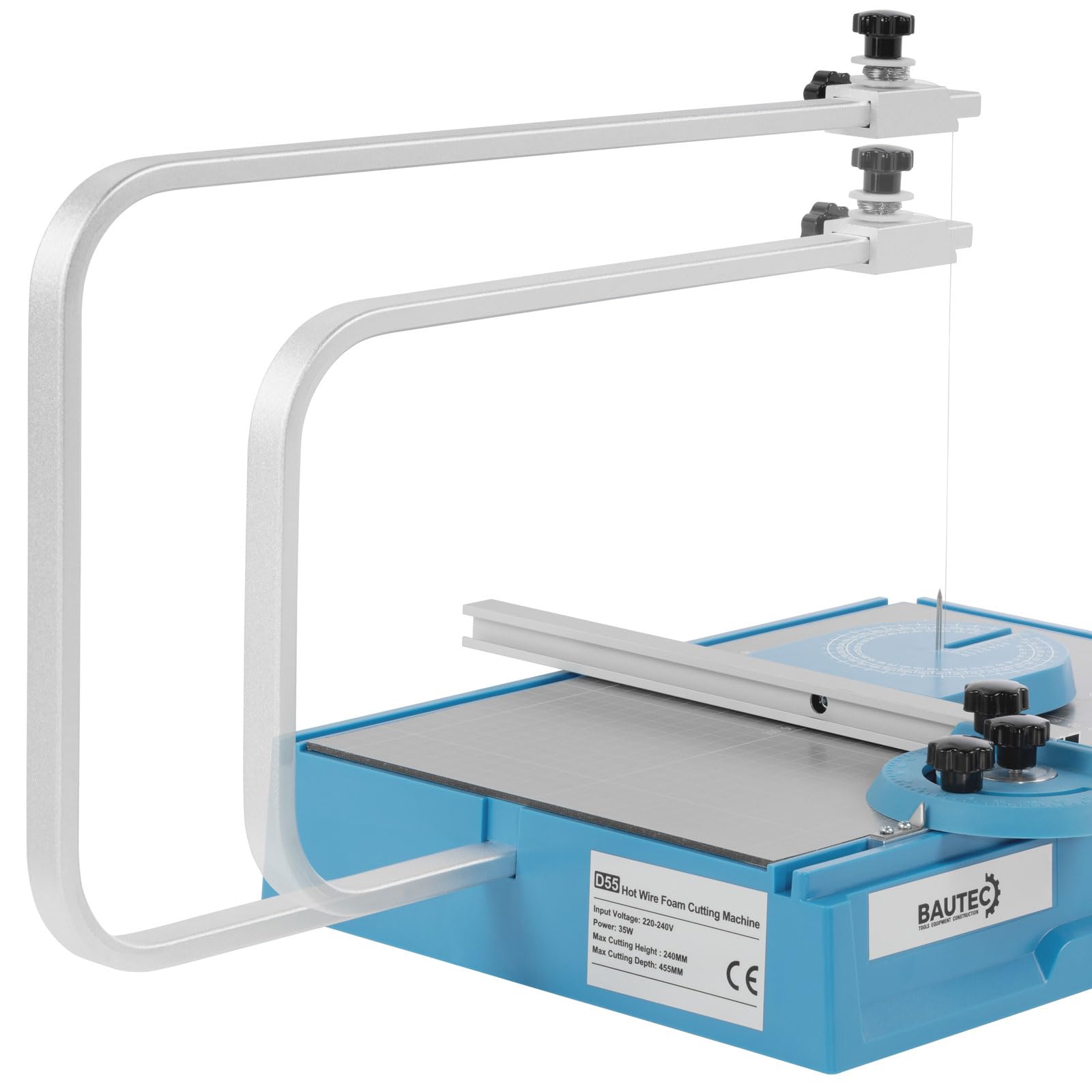 BAUTEC TECH-CUTTER 3000 inkl. 2 Schneidbügel, 3 Drahtrollen, Fußschalter » Styroporschneider für Modellbau Kunst Deko Architektur » Hartschaumschneider, Heißdrahtschneider, Heißdraht-Schneidegerät