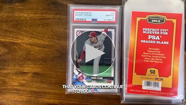 Amazon.com: Cardboard Gold PSA Graded Card Sleeves – 50