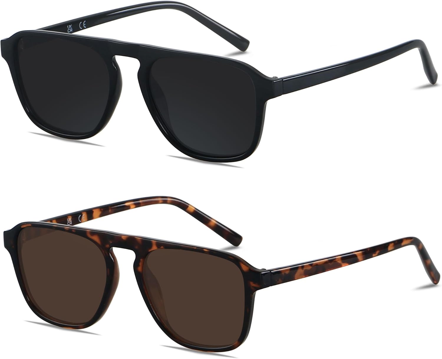 ANDWOOD Square Aviator Sunglasses Polarized Mens Womens UV Protection Sun glasses