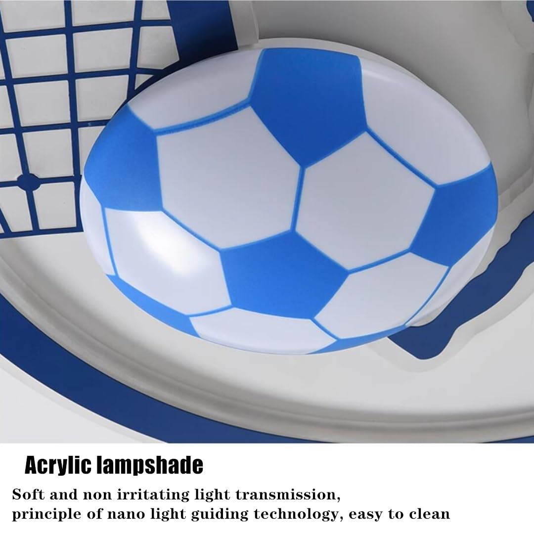 LED Deckenleuchten für Kinder Acryl Fußball Deckenlampen 55W dimmbar mit Fernbedienung Pendelleuchte Kinder Lampe Jungen Schlafzimmer Licht Jugendzimmer Beleuchtung Decke Leuchte L55CM