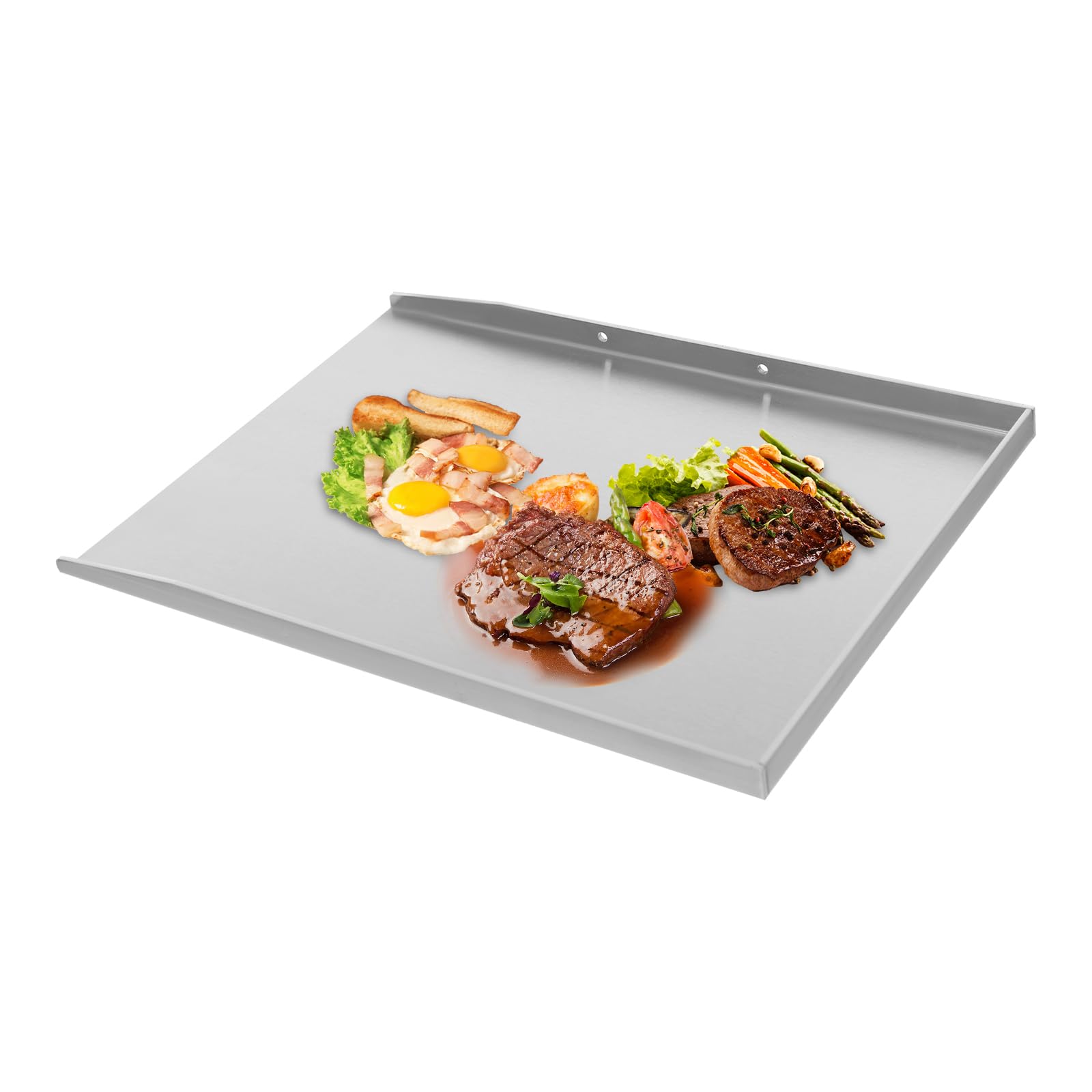 Piastra in acciaio inox, 48 x 34 cm, per forno, barbecue