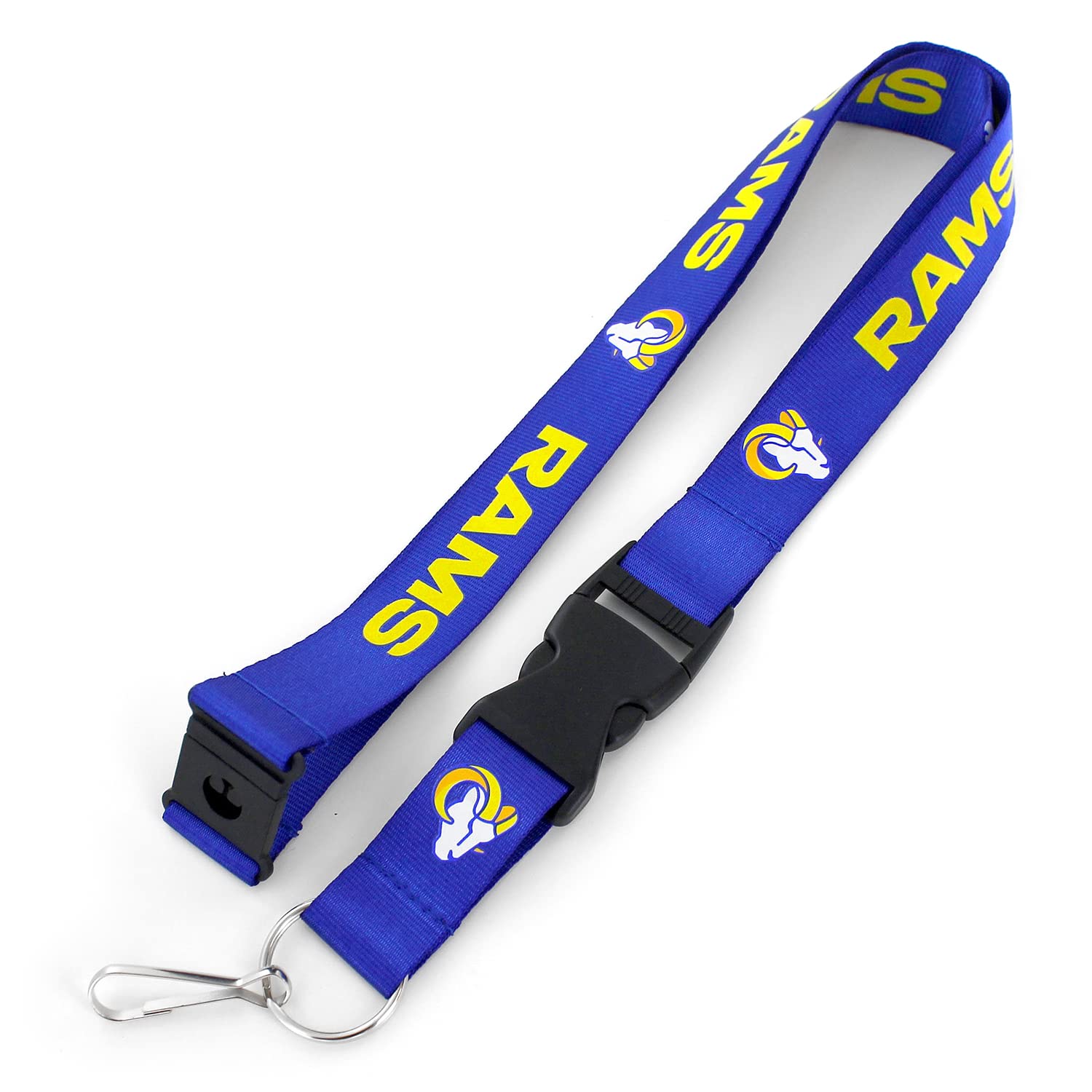 aminco NFL Los Angeles Rams Team Lanyard, Black & White
