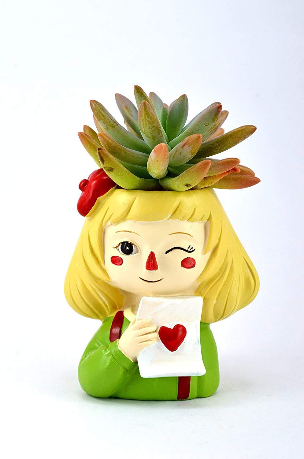 Pot's & Plant's Resin Planter Flower Pot for Home Decor (Naughty Winking Girl)