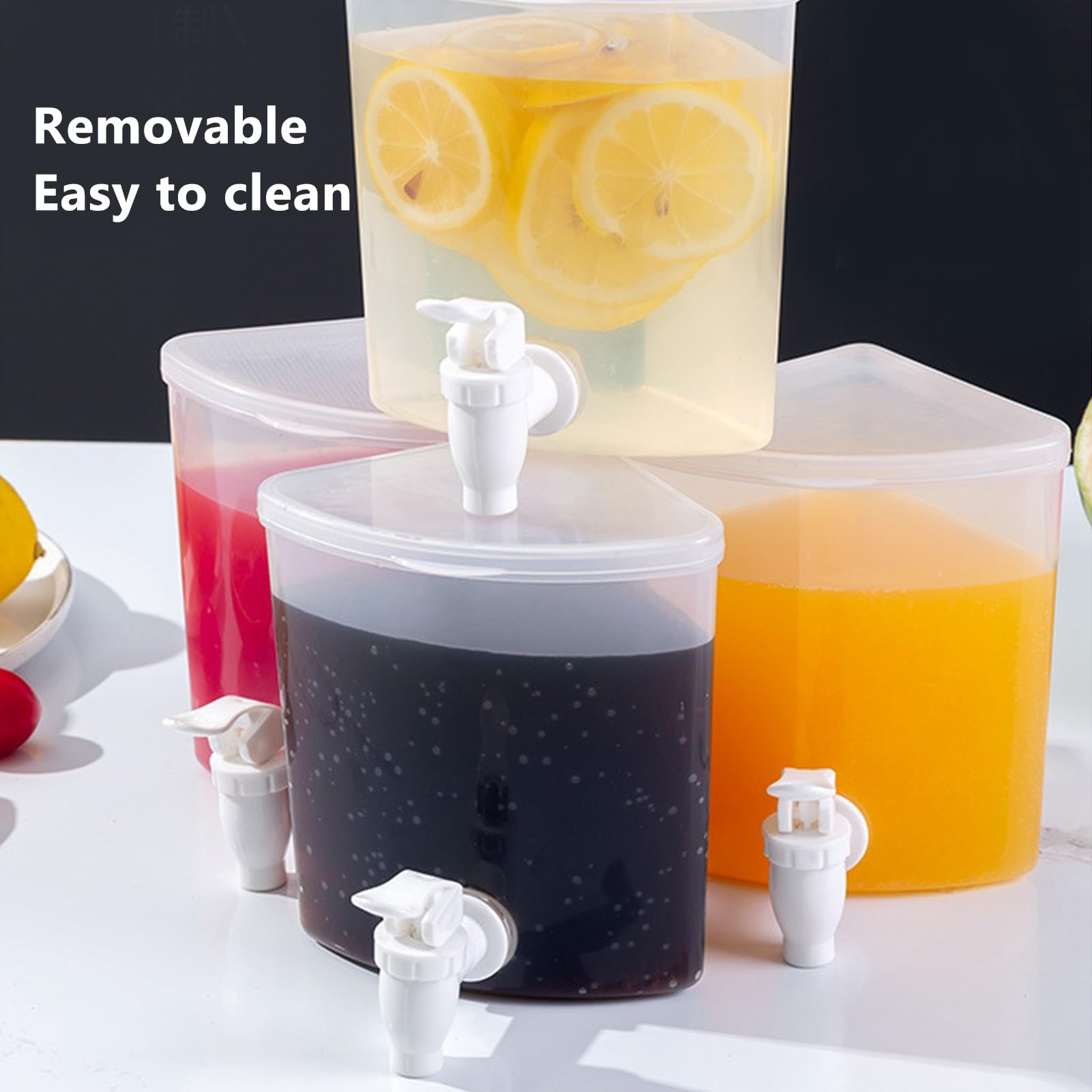 Acouto Dispensador de Bebidas Giratorio de Gran Capacidad con 4 Rejillas – Dispensador de Bebidas de Plástico Desmontable para de Giratorio de con 4 Rejillas de Contenedor