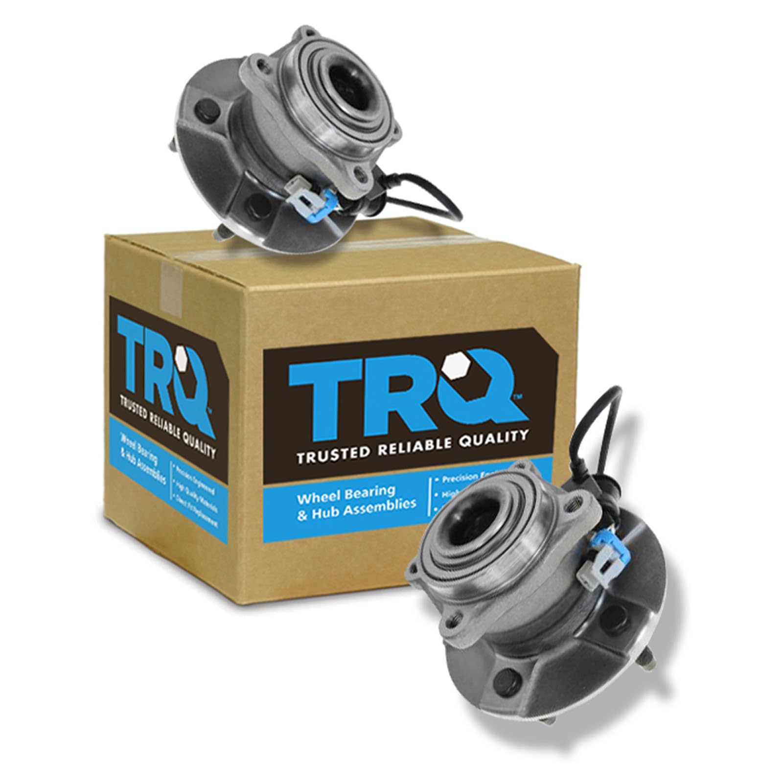 TRQ 2 Piece Rear Wheel Bearing &amp; Hub Assembly Set