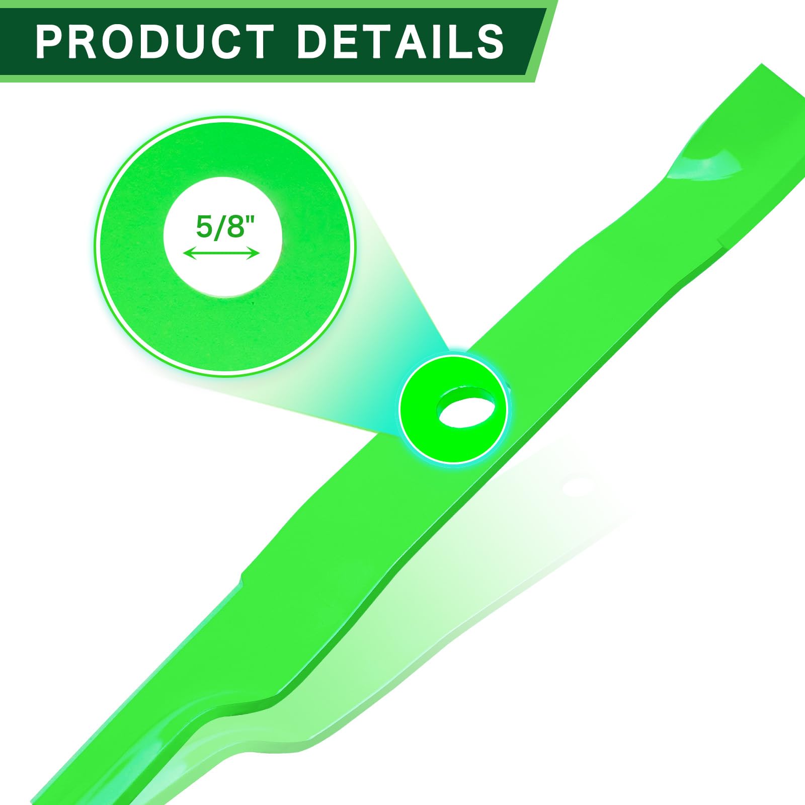 Paquete de 6 cuchillas de alta elevación 09081200 sustituyen a las originales OEM 09081200 03253900 09246600 compatibles con cubiertas de cortacésped Gravely Pro-Turn A riens de 60 pulgadas