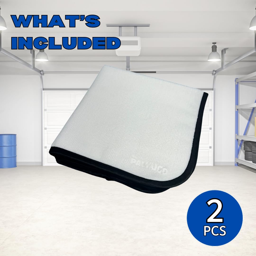 The PALYUGO Microfiber Car Detailing Towel 2Pack - High-Absorbency Car Wash Cloth - Ideal for Polishing Drying and — view 6