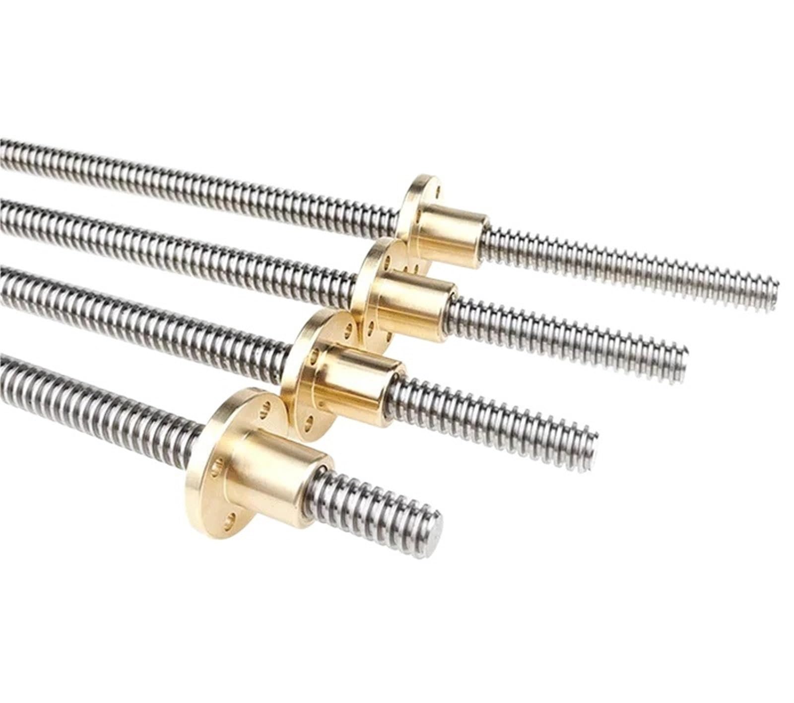 Metal Ball Screw nut 1pcs T16 Lead Screw 16mm Linear Shaft Lead 3mm with Brass Nut Length 100mm-600mm 3D Printer CNC Trapezoidal Rod(200mm)