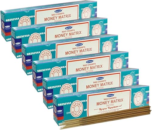 Vista 114 de Satya Sai Baba Nag Champa - Varitas de incienso de 0.53 oz y soporte - Paquete de 6 (aproximadamente 90 varillas)