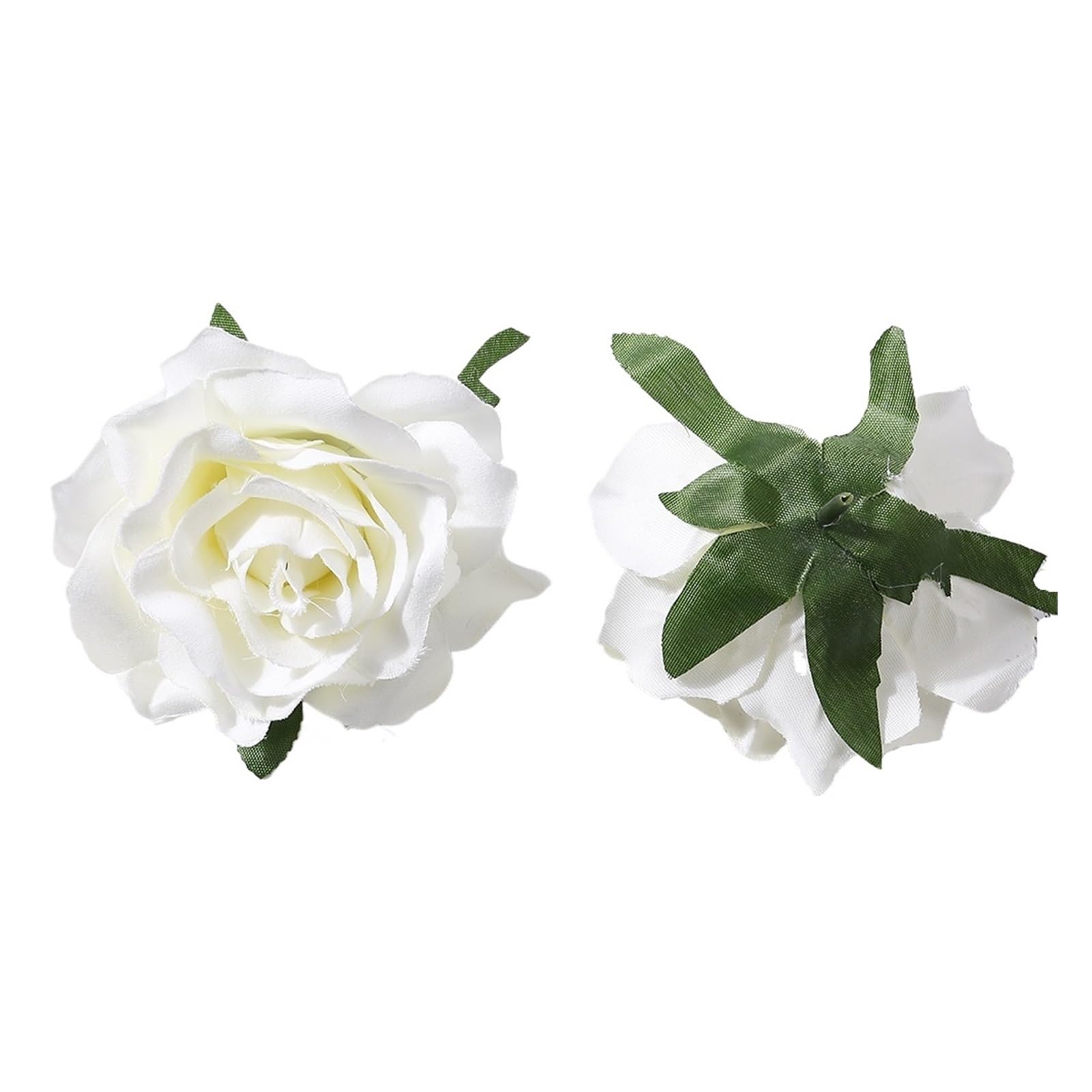 Casetlong 5Pcs 10cm Artificial Flowers Heads Silk Fake For Home Decor Marriage Wedding Decoration DIY Garland Accessories(WHITE)