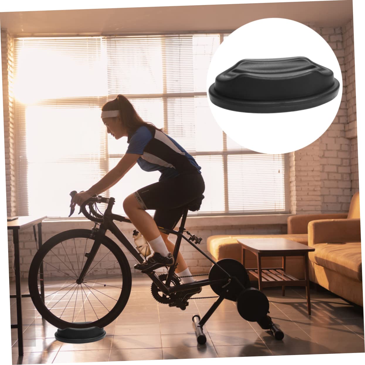 UKCOCO Soporte Estabilizador De Rueda Delantera para Bicicleta De Riser para Entrenamiento Interiores Material Estabilidad Óptima para Manillar Y Rueda Delantera