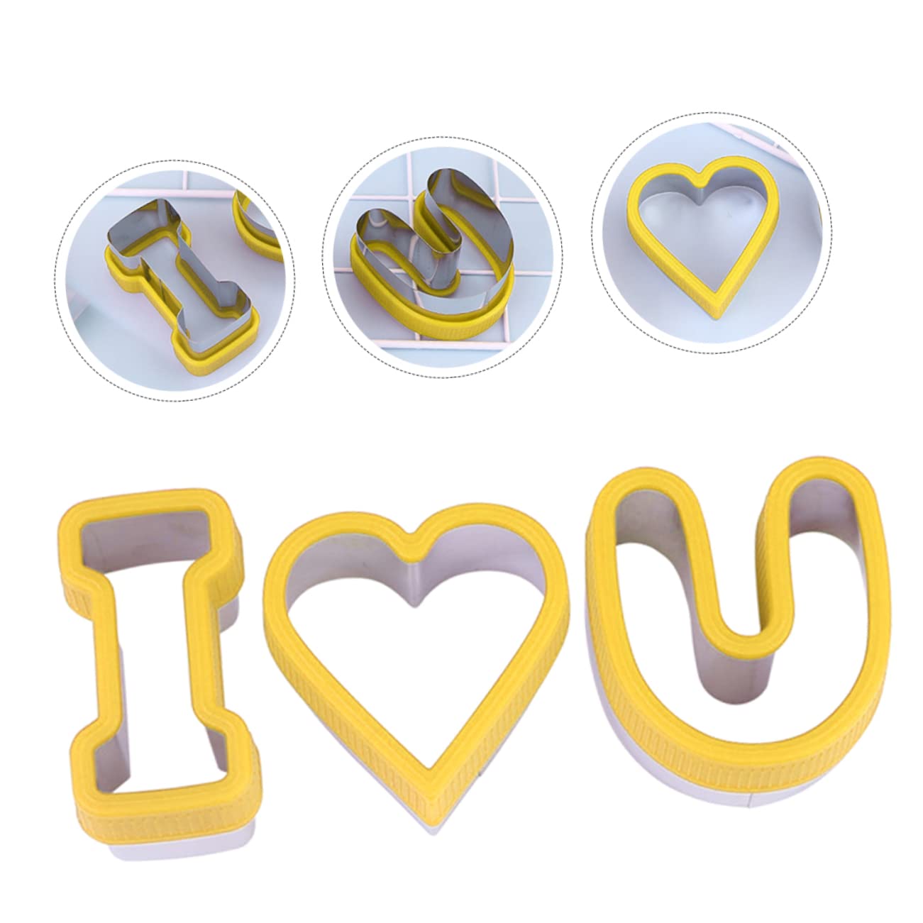 MAGICLULU 9stücke Teiliges Buchstaben-ausstecher Für Fondant Und Kekse Wiederverwendbare Backzubehör Für -dekoration Und Romantische Anlässe Für Herz-kekse Und