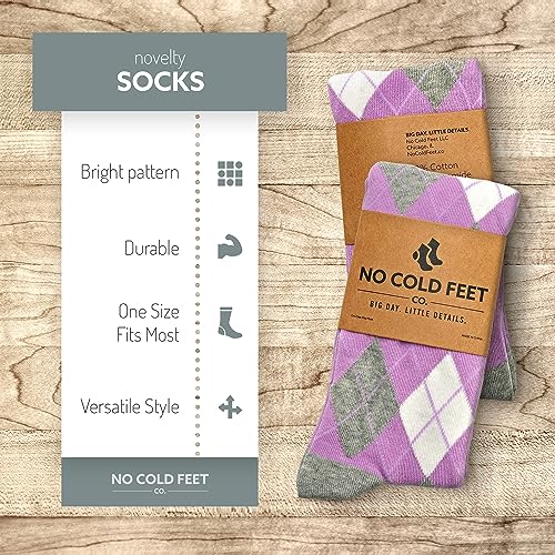 Fun Colorful Purple Novelty Socks for Men for Dress Casual Formal Groomsmen Wedding, One Pair4