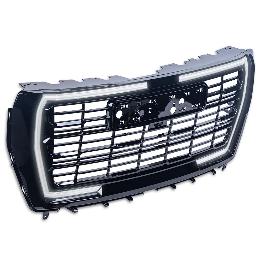 Armordillo Dynamic LED Front Grille|Compatible With 2021-2024 GMC Yukon/Yukon XL/Denali|8741696|Piano Black|Sequential LED Grill|Front Hood Bumper Grille