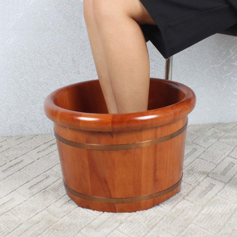 Vasca idromassaggio per pediluvio in legno, grande vasca idromassaggio per piedi e gambe per adulti, spa per massaggio ai piedi per casa, pediluvio rilassante pedicure, sauna secchio in legno benefica