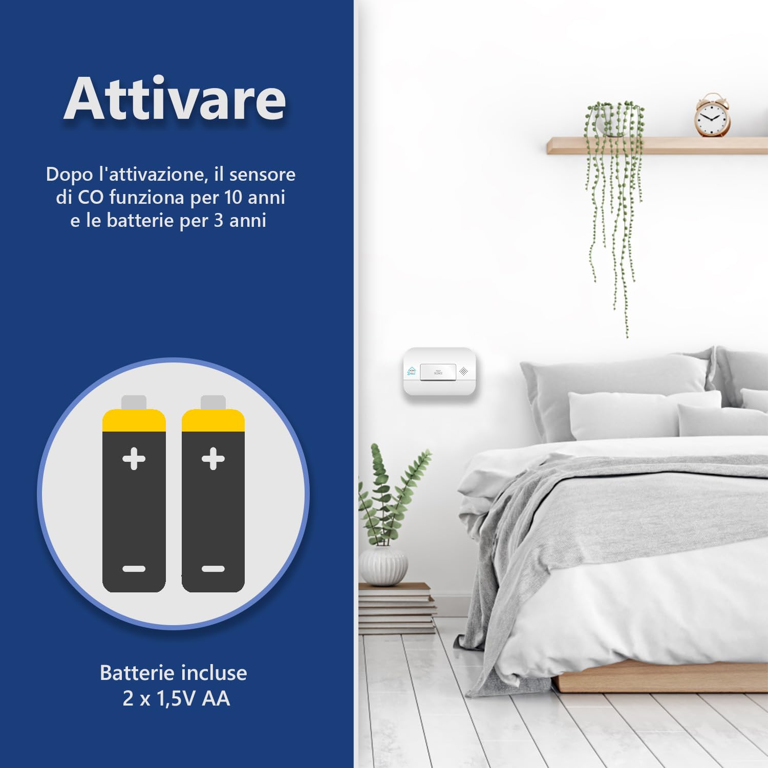 ELRO FC4902R | Rilevatore di Monossido di Carbonio Collegabile Wireless | Sensore da 10 Anni | Conforme alla Normativa Europea EN50291 | Bianco | 1 pezzo