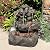 Sunnydaze Layered Rock Waterfall 32-Inch Polyresin and Fiberglass Outdoor Rock Fountain with LED Lights