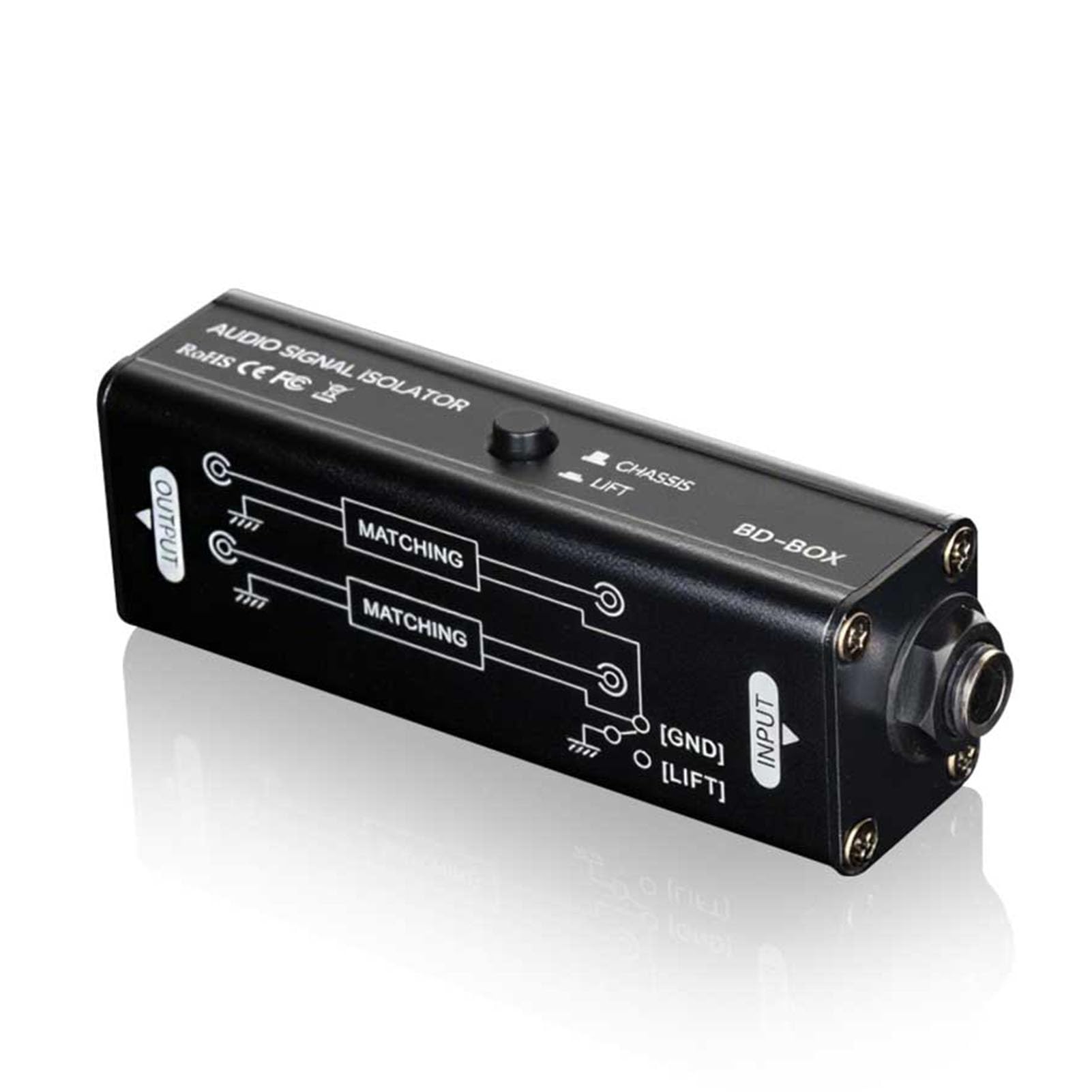 RiToEasysports Isolatore a Loop di Terra, Filtro di Rumore del Segnale di Interfaccia del Suono 6,35 Mm per il Incontro del Microfono