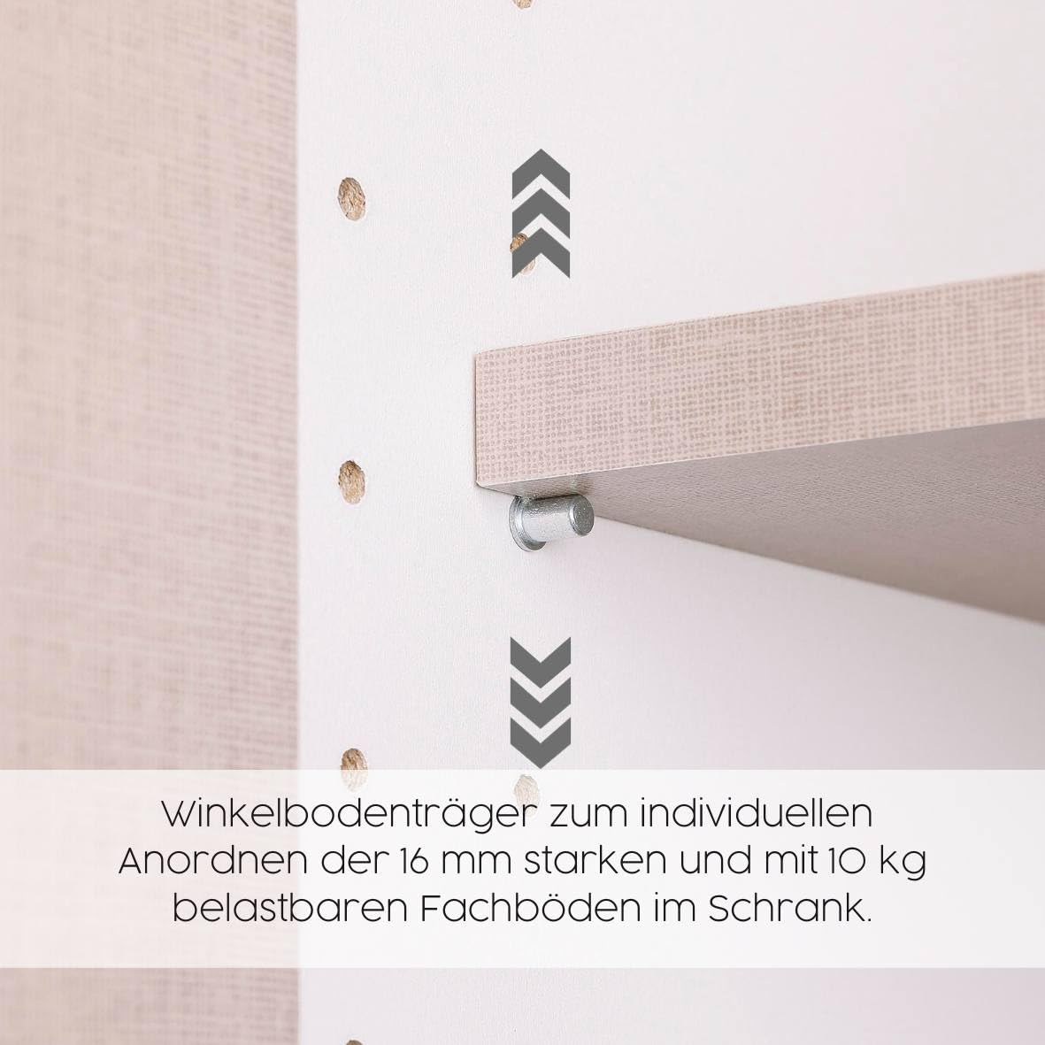 Rauch Möbel NAGATA, Kleiderschrank, Farbe Weiß, Breite 187 cm | Schrank, Mehrzweckschrank, 4-türig, für Schlafzimmer, Kinderzimmer, Studentenwohnung, Garderobe, Homeoffice