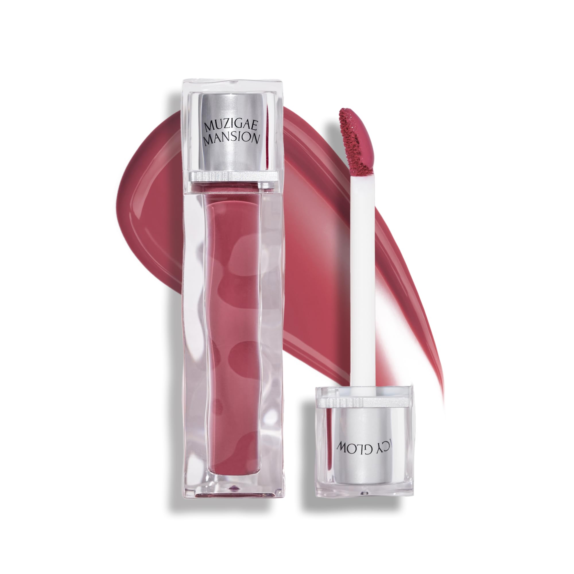 MUZIGAE MANSION Icy Glow Lip Tint (Vegan Collagen), Long Lasting (No Stains), Moisturising Shine, Matte Finish, (K Beauty) Makeup, Red and Shades (04 Divine, 0.18 fl oz)