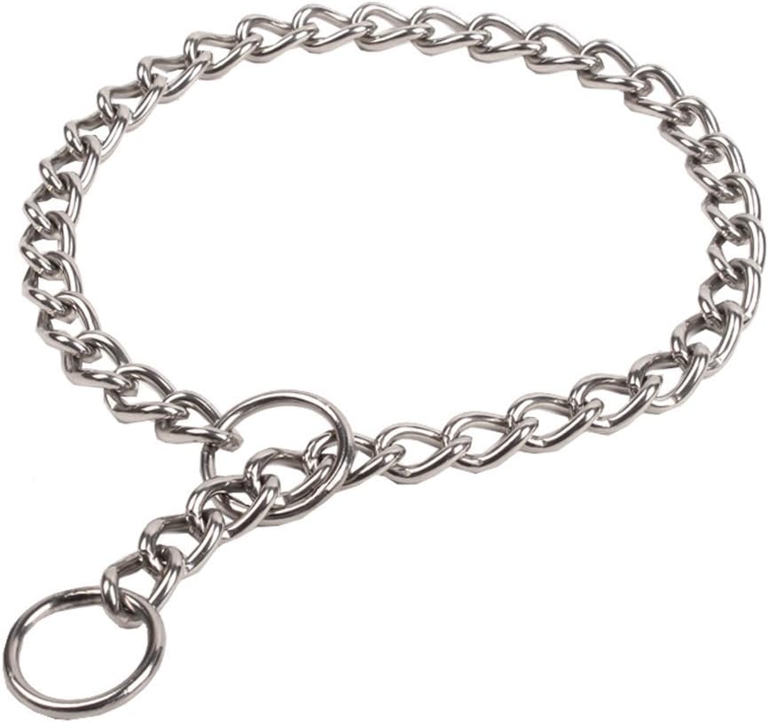 SGODA Chain Dog Training Choke Collar, 16 in, 2.0 mm