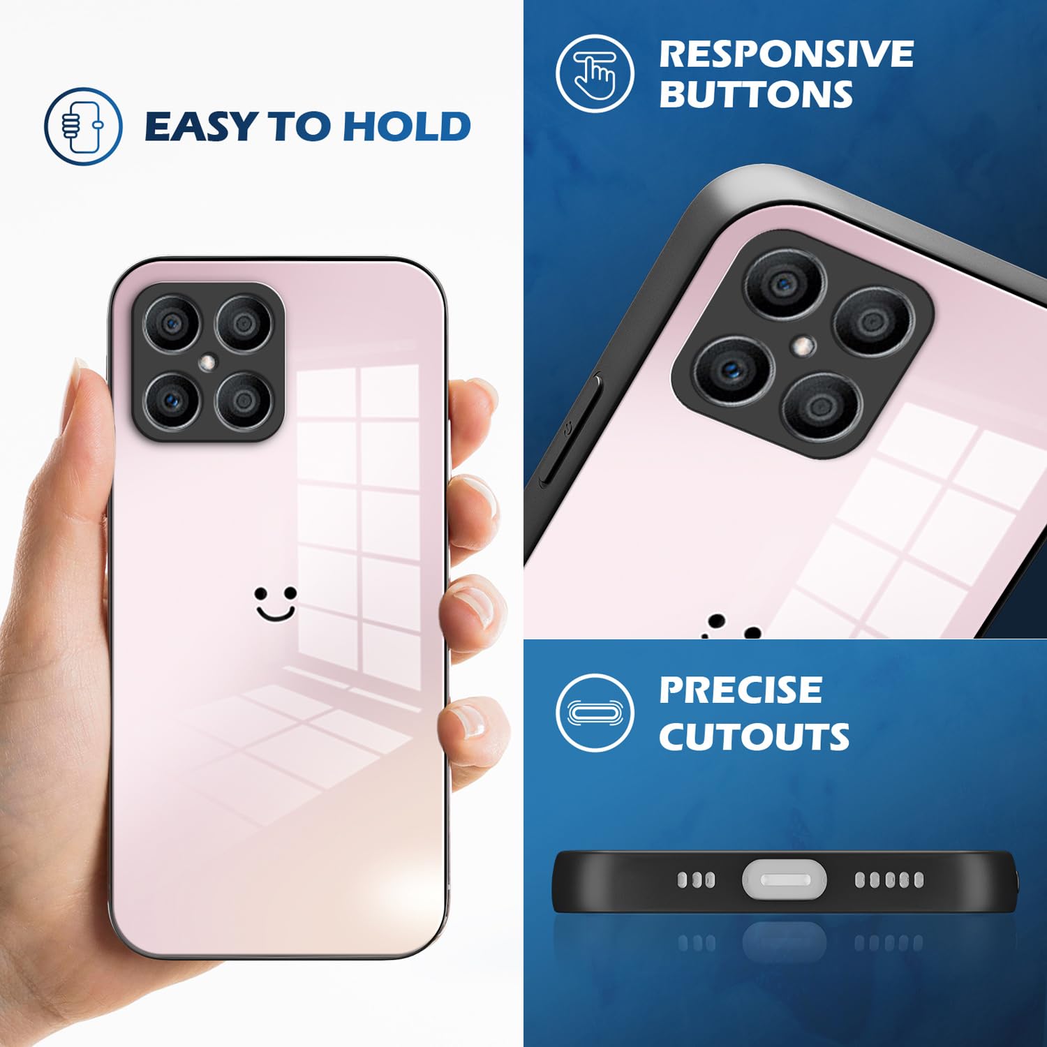GOGME Cover Per Honor X8 – Custodia In TPU Effetto Sfumato Rosa/Oro – Angoli Rinforzati, Antiurto, Morbida, Trasparente, Sottile