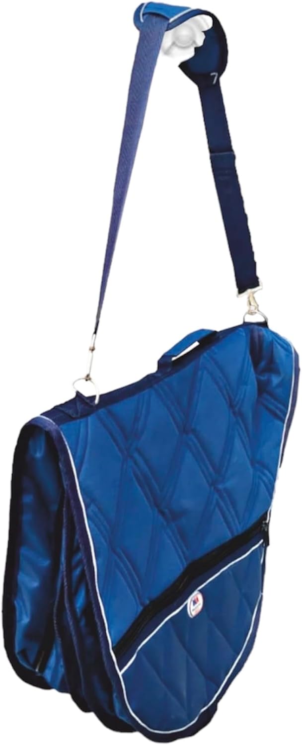 Majestic Ally 1000D Nylon Reflective English Saddle Carry Bag (Navy)