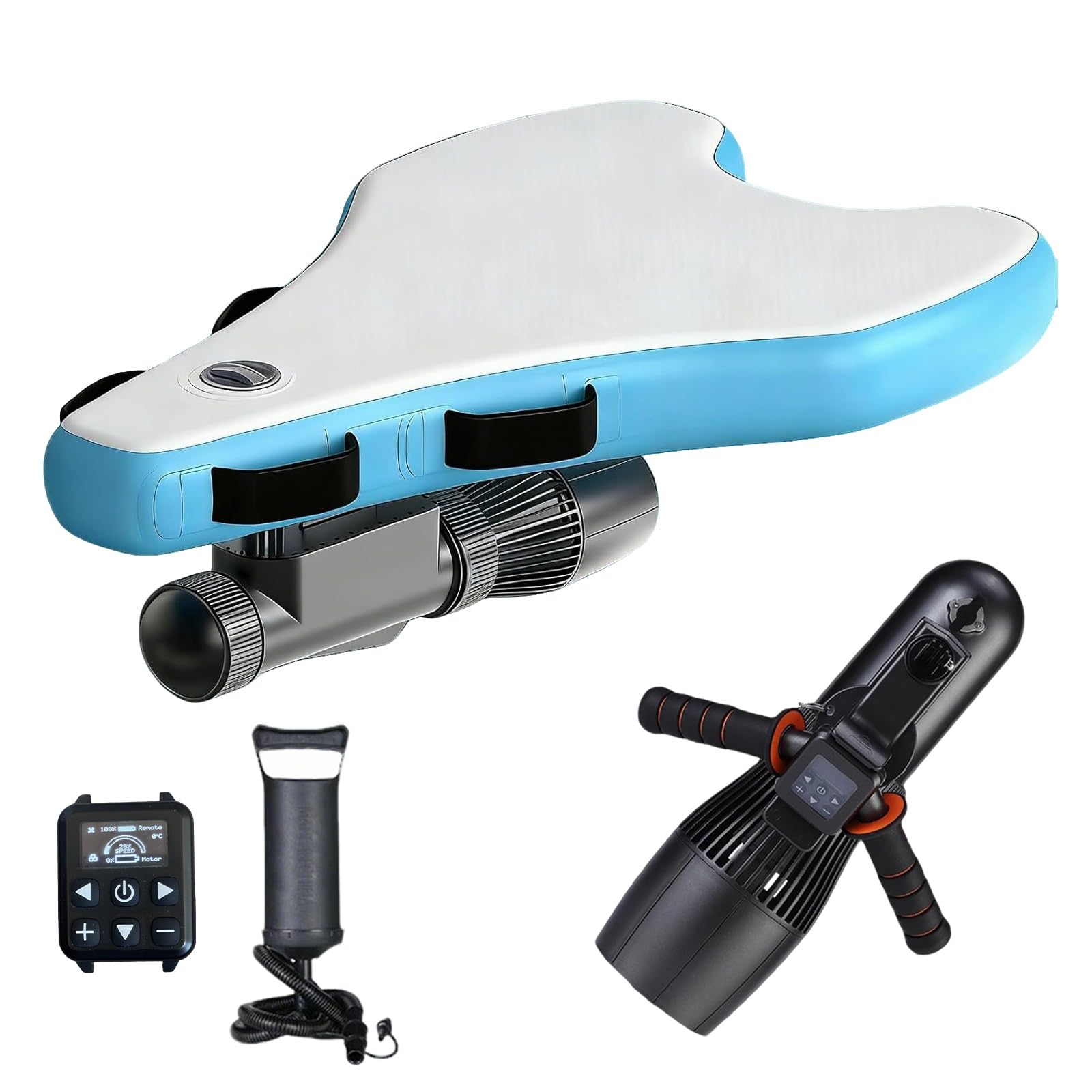 Tabla de surf eléctrica para adultos, tabla de bodyboard inflable motorizada con motor SUP de 500 W, modo doble, hélice subacuática, resistente al agua salada
