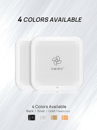 Miniatura 6 de OMIRO Espejo compacto plegable, aumento 1X15X, 3 pulgadas, tamaño de bolsillo, espejo de mano cuadrado para maquillaje de viaje (plateado)