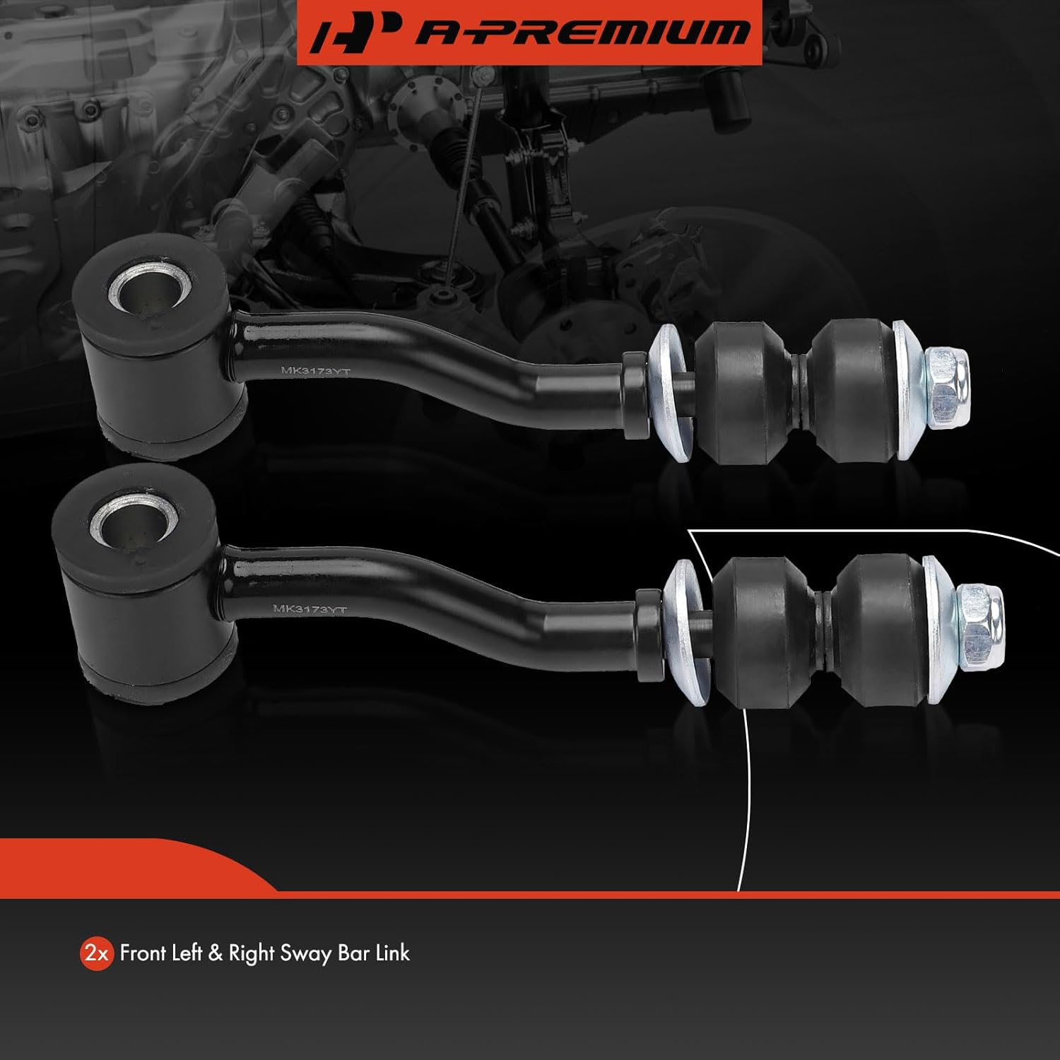 A-Premium 2 x Front Sway Bar Links Stabilizer Bar Links Compatible with Jeep Cherokee 1984-1991, Wagoneer 1984-1990, Comanche 1986-1991