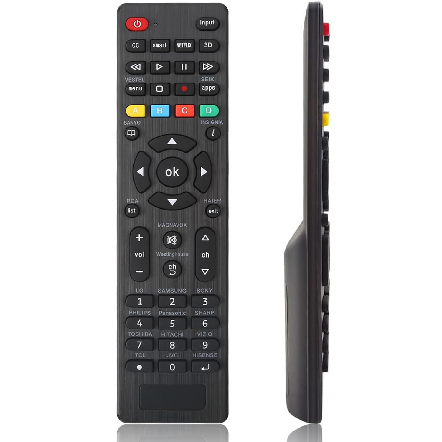 Universal TV Remote Control Replacement for Samsung/LG/Philips/TCL/Hisense/Haier/Sanyo/RCA/JVC/Insignia/Westinghouse/Hitachi/Magnavox/Seiki/Panasonic