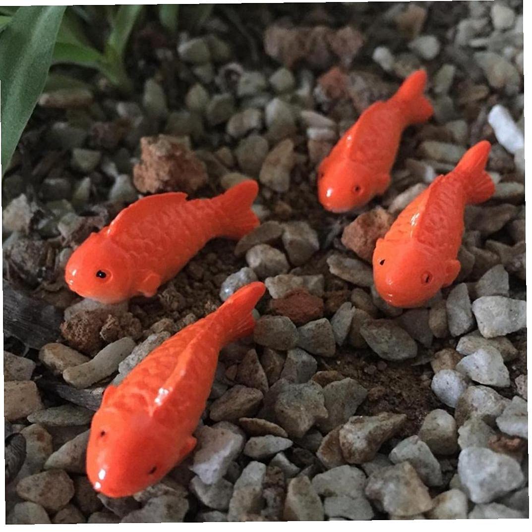 St4u Green Small Fish Fairy Garden Miniatures Garden Ornament Decoration Micro Landscape Bonsai Figurine Diy Home Garden Statue