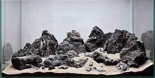 Miniatura 2 de H2Pro Decoración de acuario de roca Seiryu negra (44 libras por caja), DRA-1-019B