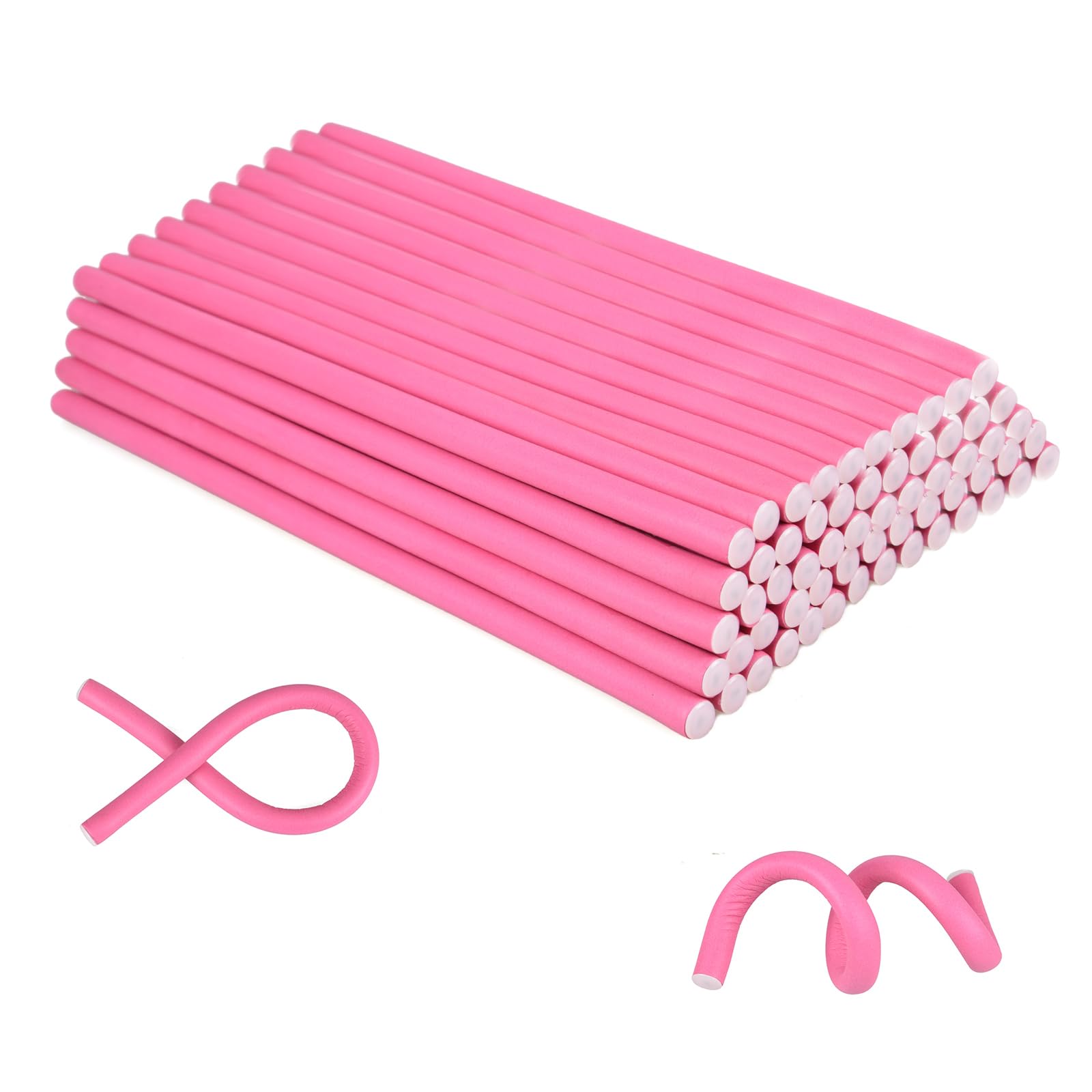 60 varillas rizadoras flexibles sin calor de 9.45 pulgadas, rodillos de espuma suave para rizos apretados, para mujeres y niñas, u
