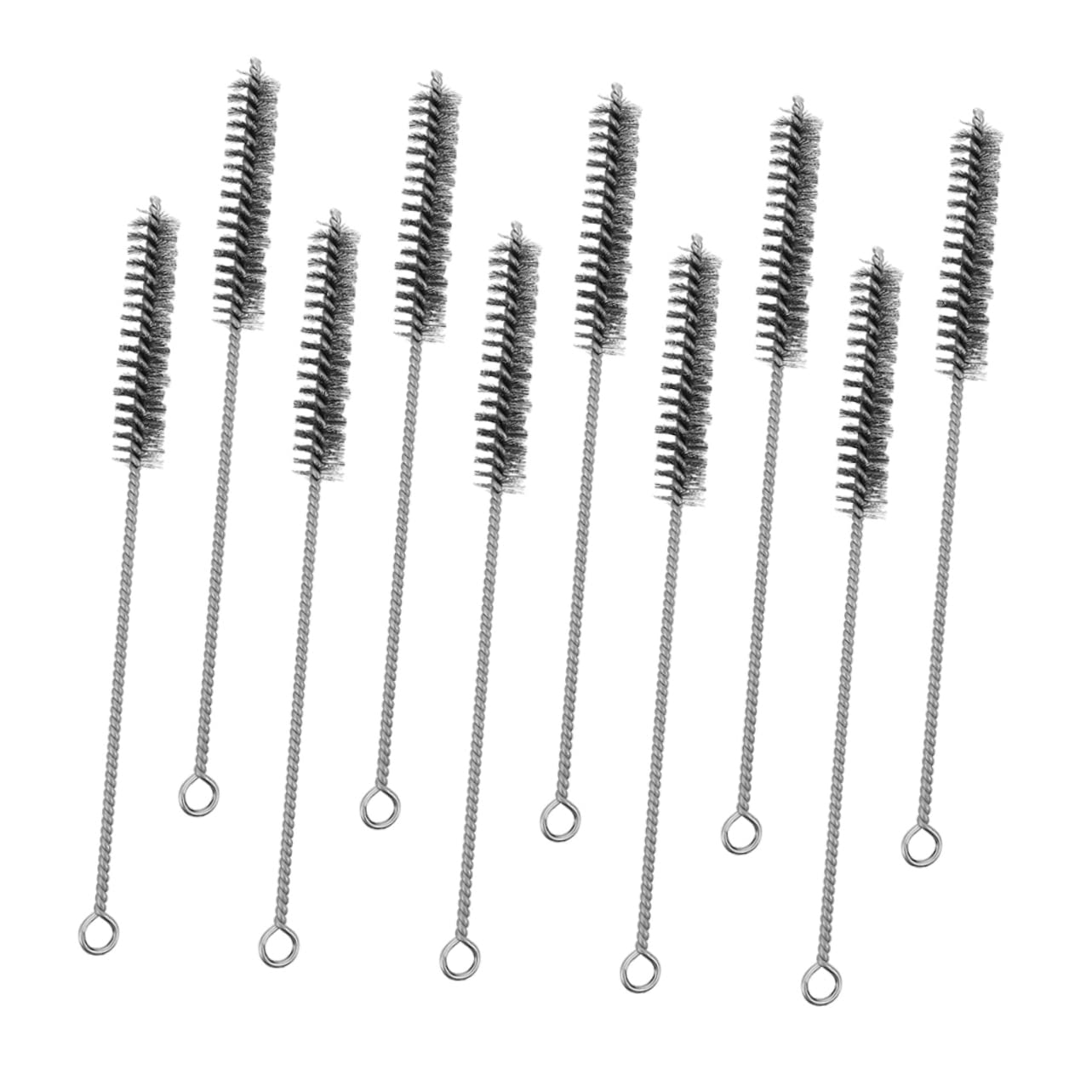 Beavorty 10pcs Stainless Steel Wire Brush Cleaning Tools for Tube Drain Brush Wire Cleaning Tools Tube Clean Tool Tube Brush Drain Cleaning Tool Sink Dredge Sewer