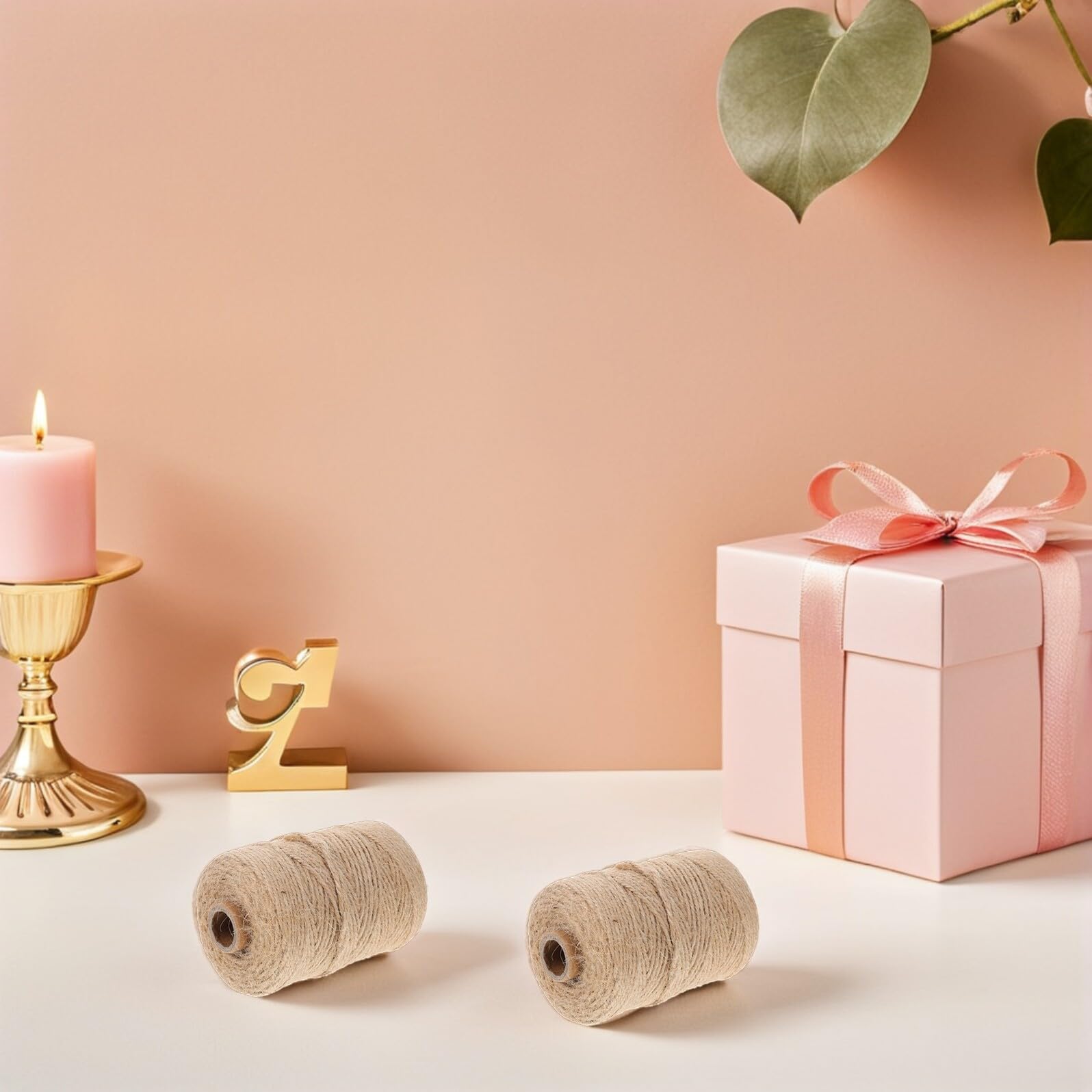 2 Corda in Juta Naturale da Spago Rustico per Giardinaggio Confezioni Regalo Decorazioni e Progetti Artigianali Filo per Legatura e Imballaggio Resistente