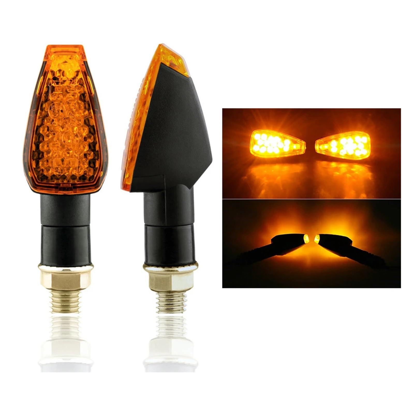 2 uds Universal 12V Intermitentes Motocicleta Giro luz señal