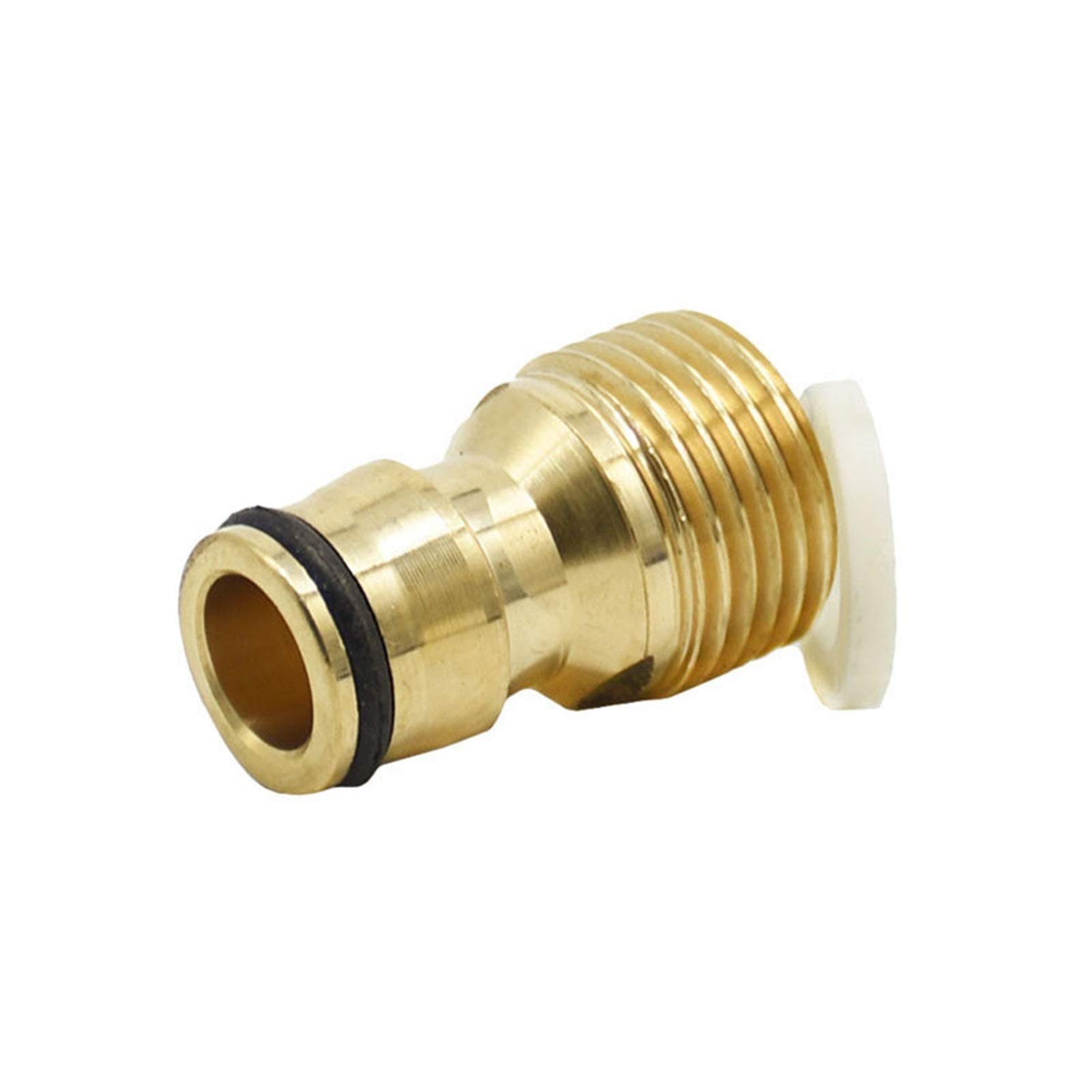 Tubería manguera conector fittings Hilo de latón de jardín Hilo de macho 1/2 pulgada Conector 1/2 pulgadas Lavado de autos Pistola de agua Cobre Metal Rose Adaptador Anillo de sellado 15pcs