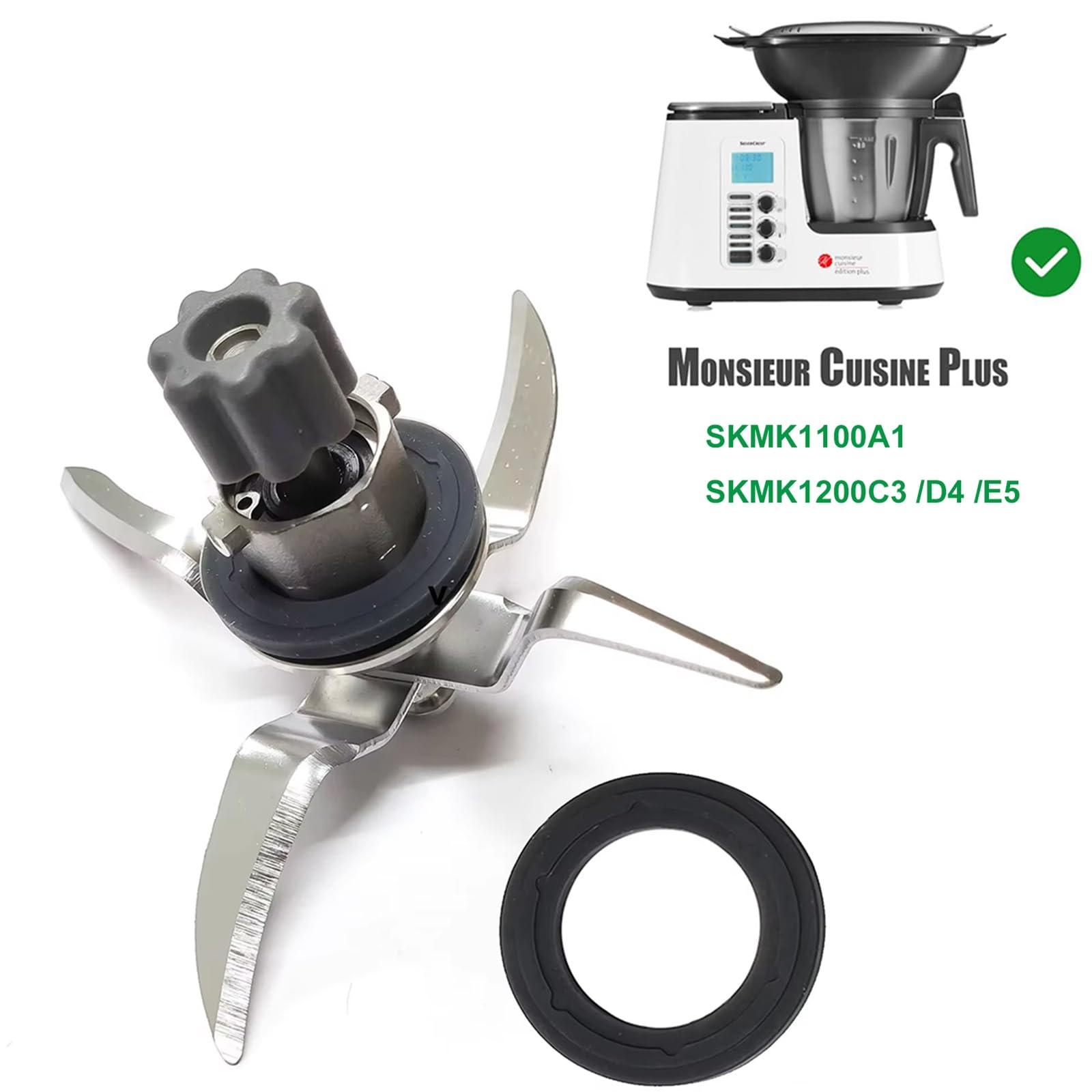 Lama for frullatore Monsieur Cuisine Edition Plus SKMK1200 C3/D4/E5 SKMK1100A1 Coltello for mescolare Lidl Silvercrest Mr Kitchen Robot