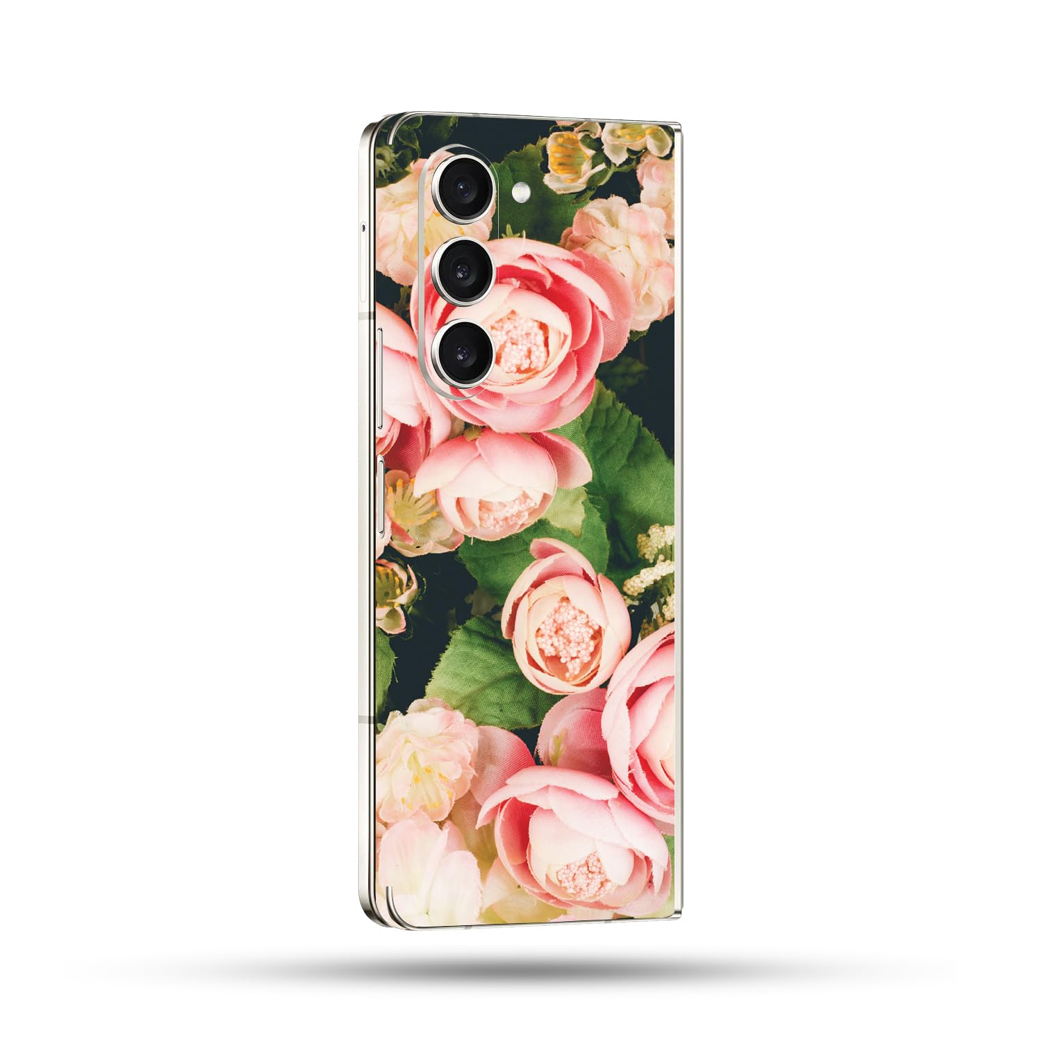 MightySkins Skin Compatible with Samsung Galaxy Z Fold 5 Full Wrap - Faded Roses | Protective, Durable, and Unique Vinyl Decal wrap Cover | Easy to Apply, Remove, and Change Styles | Made in The USA