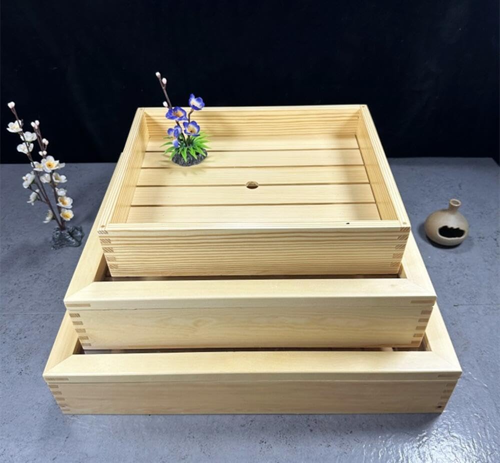 ヤマコー（用美）木製ネタケース（ネタ箱）目皿•アクリル蓋付き Amazon｜ヤマコー 木製 ネタ箱 目皿・アクリル蓋付 大 白木 39