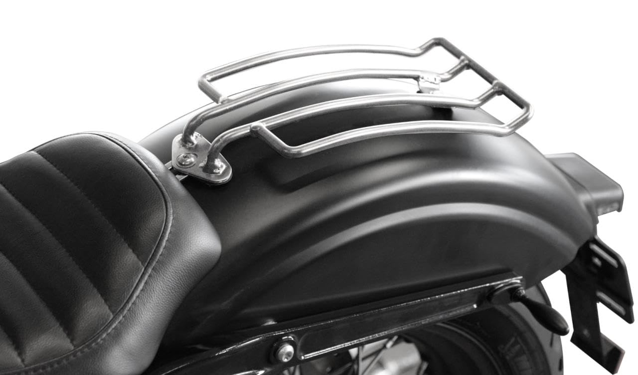 Gepäckträger Silber für Harley Davidson Dyna Street Bob 2006-2017 Wide Glide 2010-2017