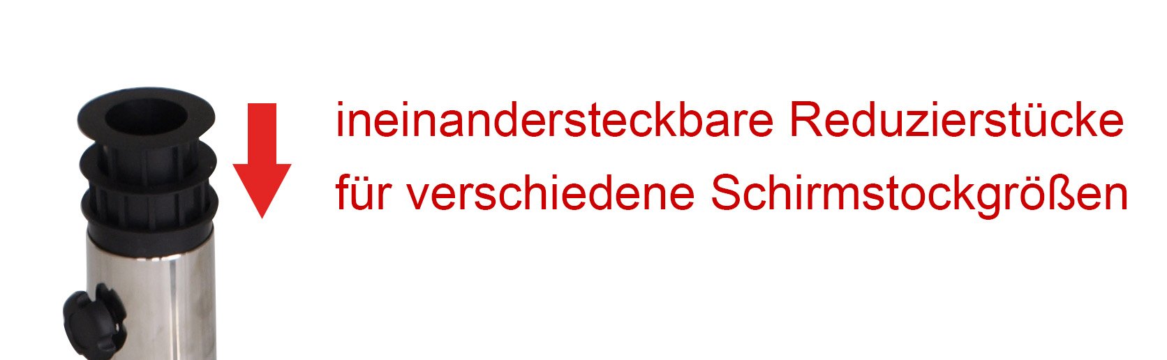 DEGAMO Schirmständer aus Polymerbeton mit Rollen, Rund, 50kg Gewicht, für Schirme bis 350cm, Schwarz, 60cm Durchmesser