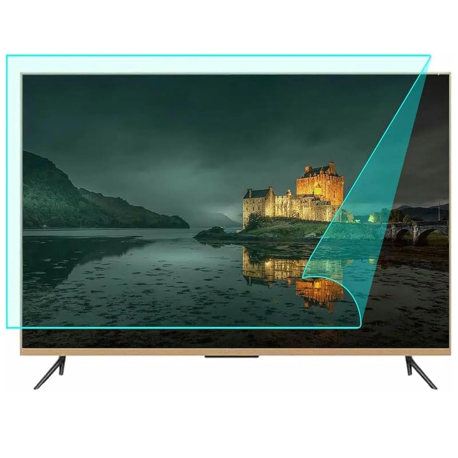 82-180 cm LED Smart TV ochraniacz ekranu odporna na zarysowania niebieskie światło antyrefleksyjna folia filtrująca zmiękcza światło i łagodzi zmęczenie oczu (bez ramki 152.4 cm)