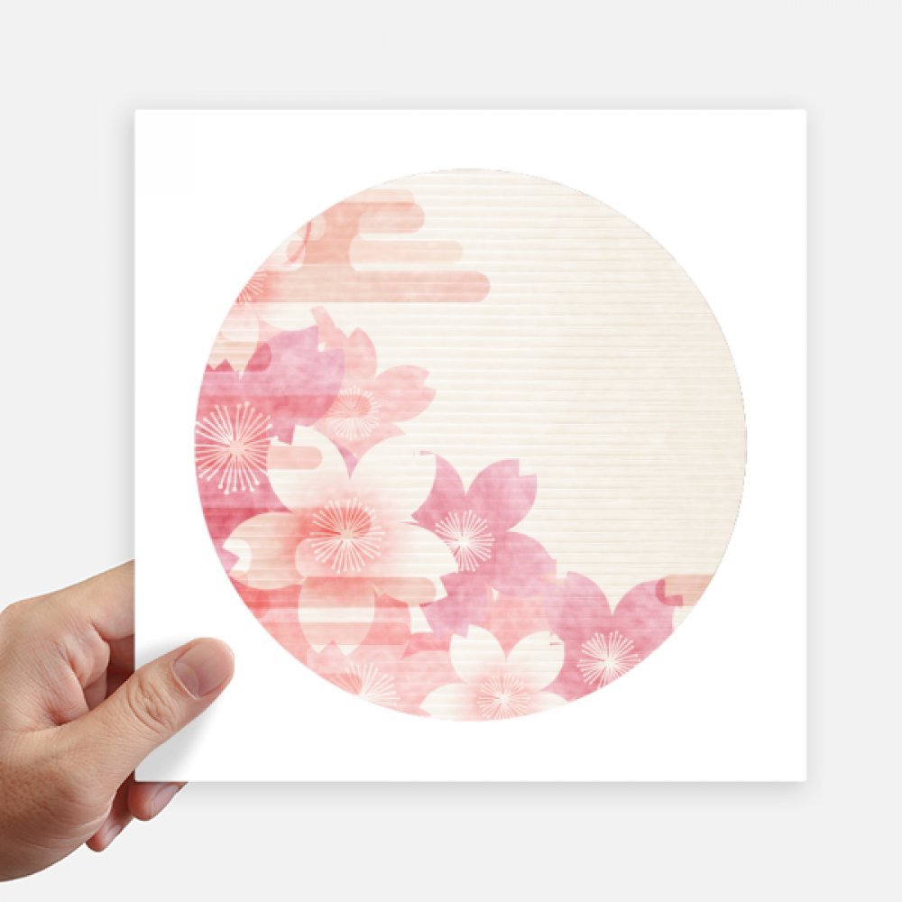 Autocollants fleurs de sakura motif Japon pour mur et valise de 20cm lot de 4