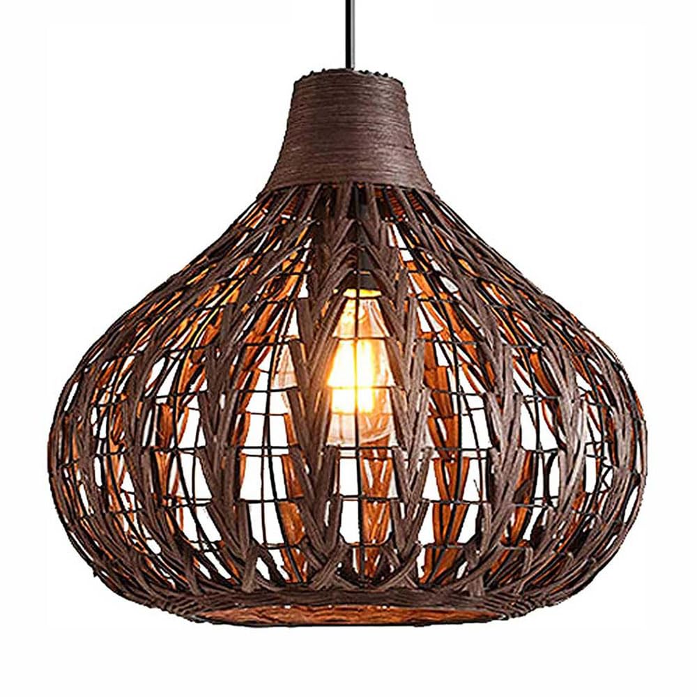 Suspension bambou cage pour remplacer un plafonnier terne et sans âme