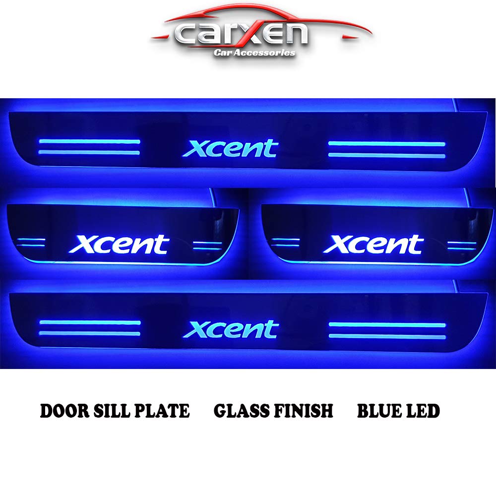 CARXEN Car Door Foot Step Led Sill/Scuff Plate With Mirror Finish