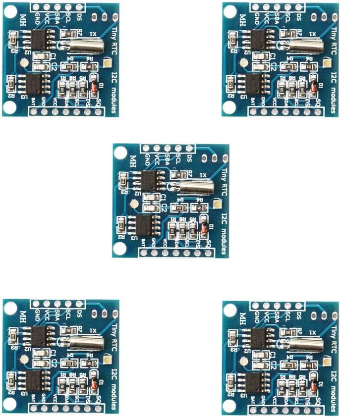 Ximimark 5Pcs I2C RTC DS1307 AT24C32 Real Time Clock Module for AVR ARM PIC SMD for Arduino